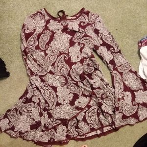 Mini dress bell sleeves